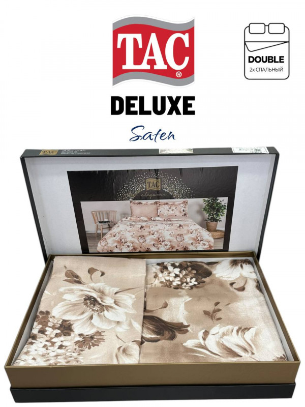Tac Vesta bej Deluxe saten | Постельное белье сатин делюкс